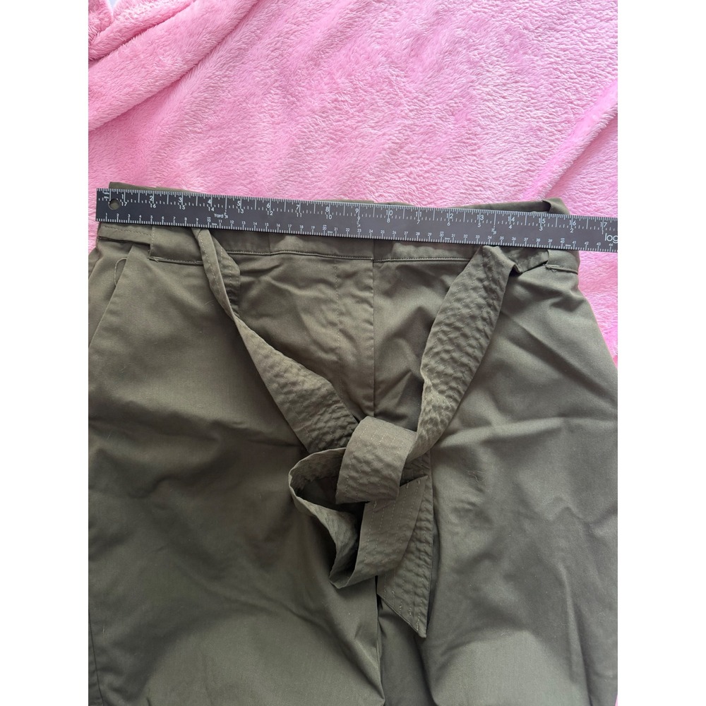 The Limited Women Olive Green Tie Waist Jogger Pants Size 14 Tapered Utility Leg - Picture 5 of 8